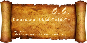 Obernauer Oktávián névjegykártya